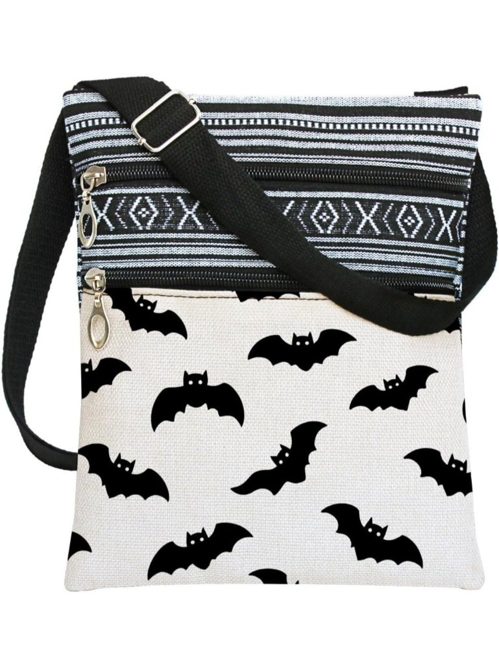 Women's Bat Halloween Pumpkin Bat Goth Skull Witch Shoulder Crossbody Bag